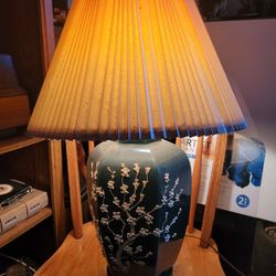 Jade Green Lamp Vintage 1960s 