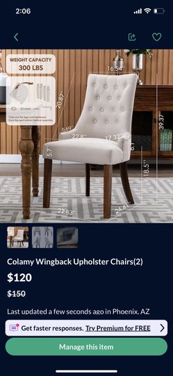 Colamy Upholstered Chairs (2)