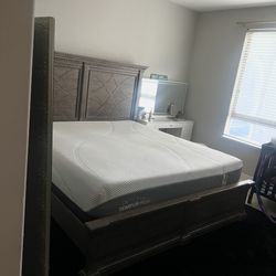 King Bed Frame dresser and End Table 