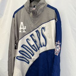 NWT Los Angeles Dodgers Retro Full Zip Windbreaker Jacket 