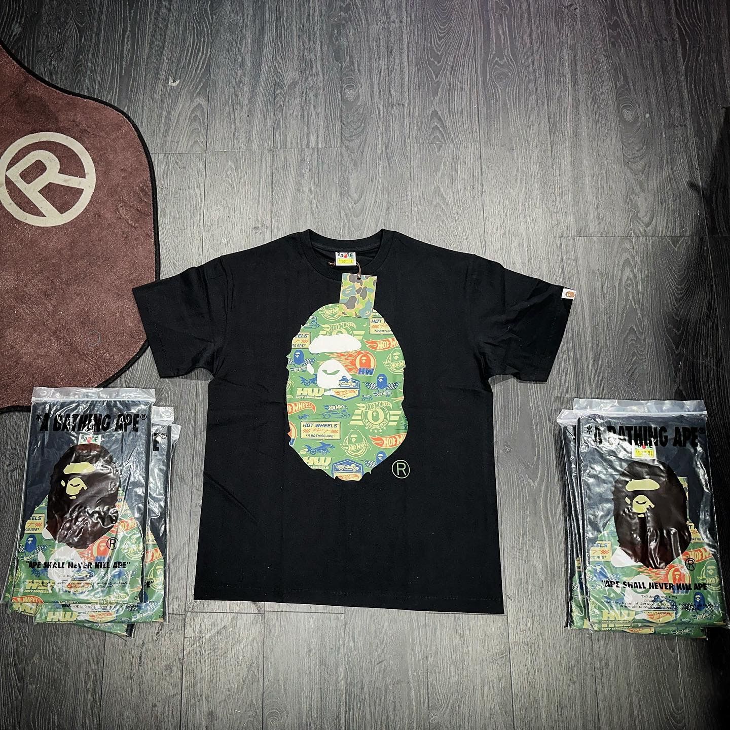  BAPE X HOT WHEELS APE HEAD TEE 