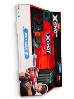 ZURU X-Shot Reflex 6 Toy Blaster Red & Black