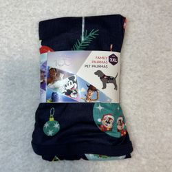 Disney Pet Dog Blue Christmas Pajama Style Cape