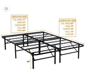 Queen size foldable bed frame
