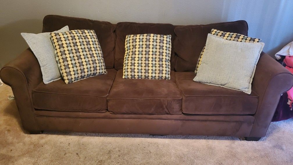 Brown Microfiber Couch