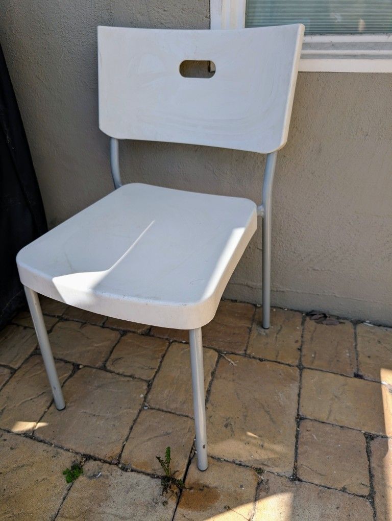 Ikea Herman white sturdy chair
