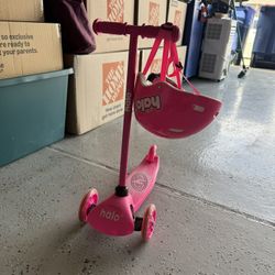 Halo Jr 3-wheel Scooter & Helmet