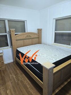 QUEEN MATTRESS WITH BOX SPRING 2PC. BED FRAME ISN'T AVAILABLE