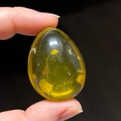 Huge Green amber cabochon