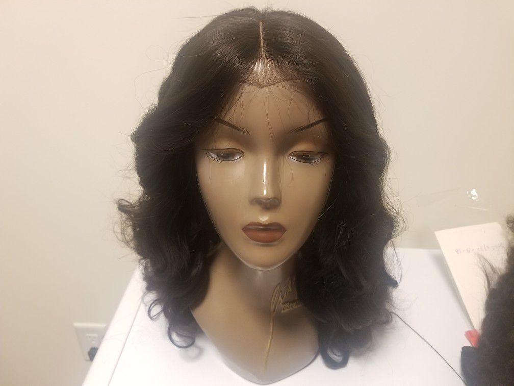 20" Brazilian human hair Bodywave 3bundles with 18 closure customized handmade wig