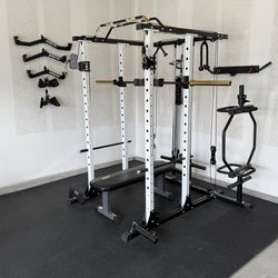 Cable machine with Bench