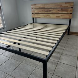 Queen Bed Frame with Full Mattress