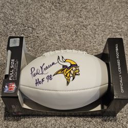 Paul Krause Autographed / Signed NFL Vikings Football
