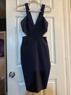 Navy Blue , Mid length , Cocktail Dress