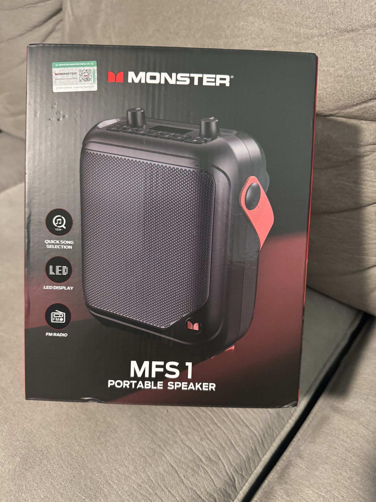 Monster Mfs1 Bluetooth And Radio Speaker Totally New 40 Watts