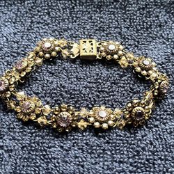 Liz Palacios Swarovski Flower Bracelet