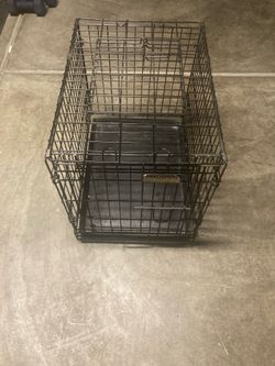 Precision ProValu Folding Steel Wire Dog Crate 24x17x20in w/ Plastic Tray Black