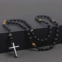 Men’s Vintage Rosary Cross Pendant!!!