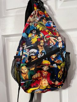 One Piece Anime Chest Crossbody Lightweight Bag Sling Backpack.  Brand new never used no tag.