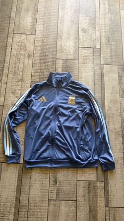 adidas Argentina AFA Soccer Track Jacket DNA Full Zip Blue Mens Size XL