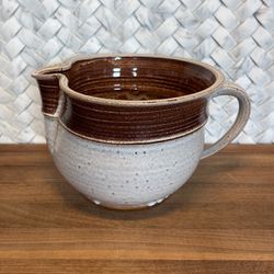 Vintage Hand Made Large Pottery Batter Bowl