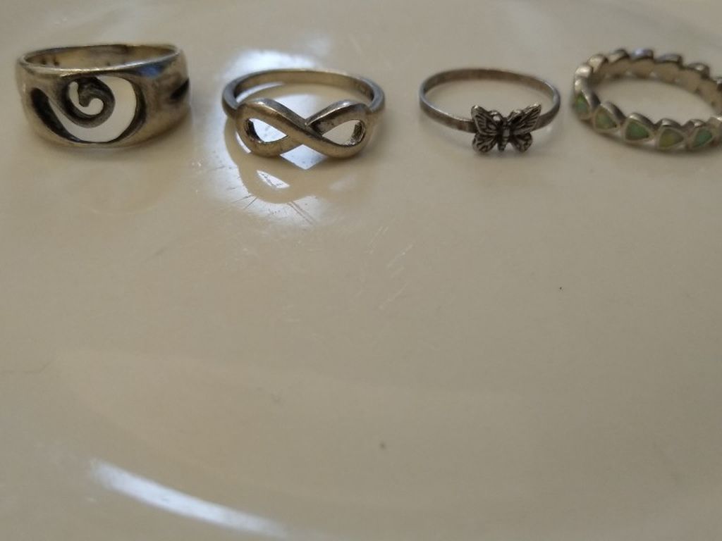 Sterling Silver Ring Lot Size 6