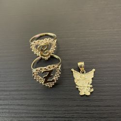 10k Inital Rolex Rings And Pendand ‼️read Description ‼️