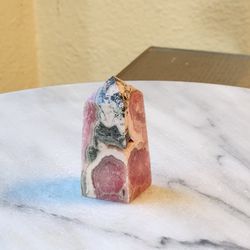 2.2" Approximately Rhodochrosite Tower Quartz Crystal 