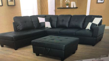 Muebles de sala Sectional color negro