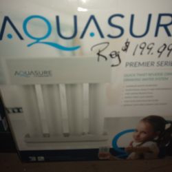 AQUASURE
Premier Series 75 GPD Under Sink Reverse Osmosis Water Filtration System with Brushed Nickel Faucet PRICED TO CLEAR $100 Regular Price $100