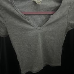 GREY CROP TOP