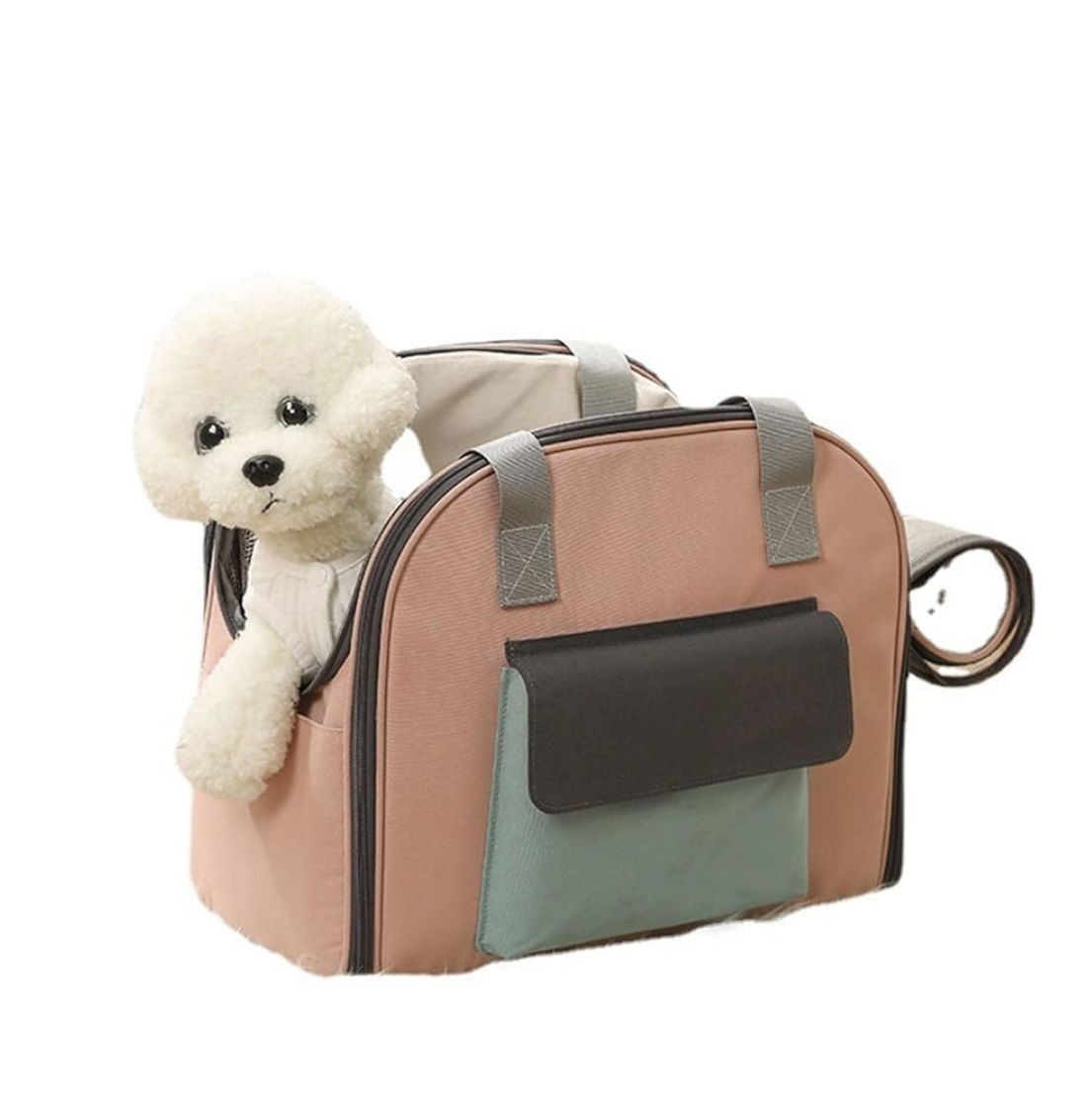 Dog Carrier, Pet Carrier, Dog Purse, Foldable Premium PU Leather Cat Carrier, Portable Tote Bag Carrier for Cats and Small Dogs
