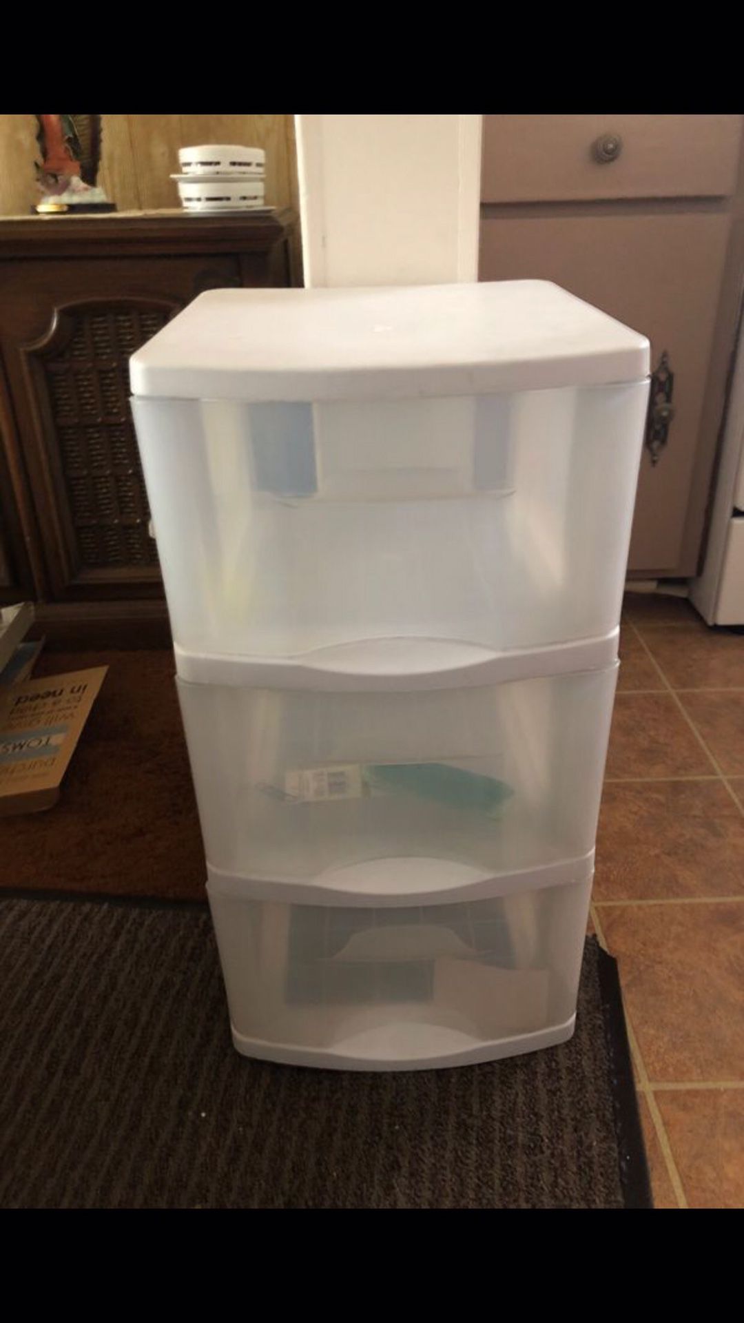 Plastic storage drawer