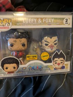 Luffy and foxy Funko Pop Chase exclusive Hot topic