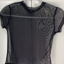 black/see thru, size small