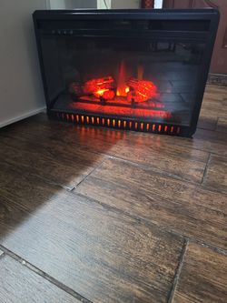 COSTWAY Electric Fireplace Insert 26-inch Wide, 1400W Recessed and Freestanding Fireplace Heater