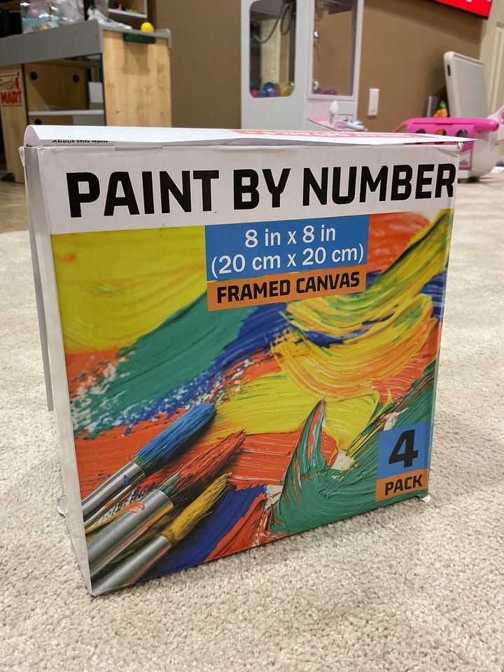 4 Pack Paint by Numbers Kit for Kids (Unopened)