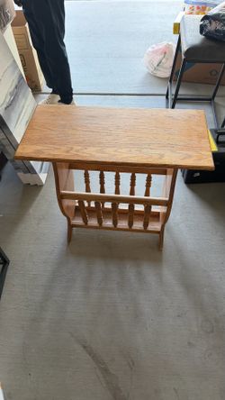 Side Table with Magazine Rack