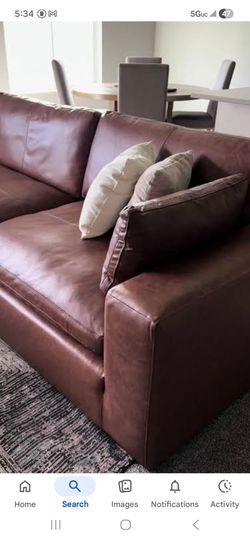 5 Piece Leather Sectional