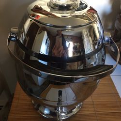 Antique Polished Chrome Percolator Coffee Maker Mint Condition 