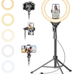 12” Ring Light With Adjustable Tri-Pod- Brand NEW! 