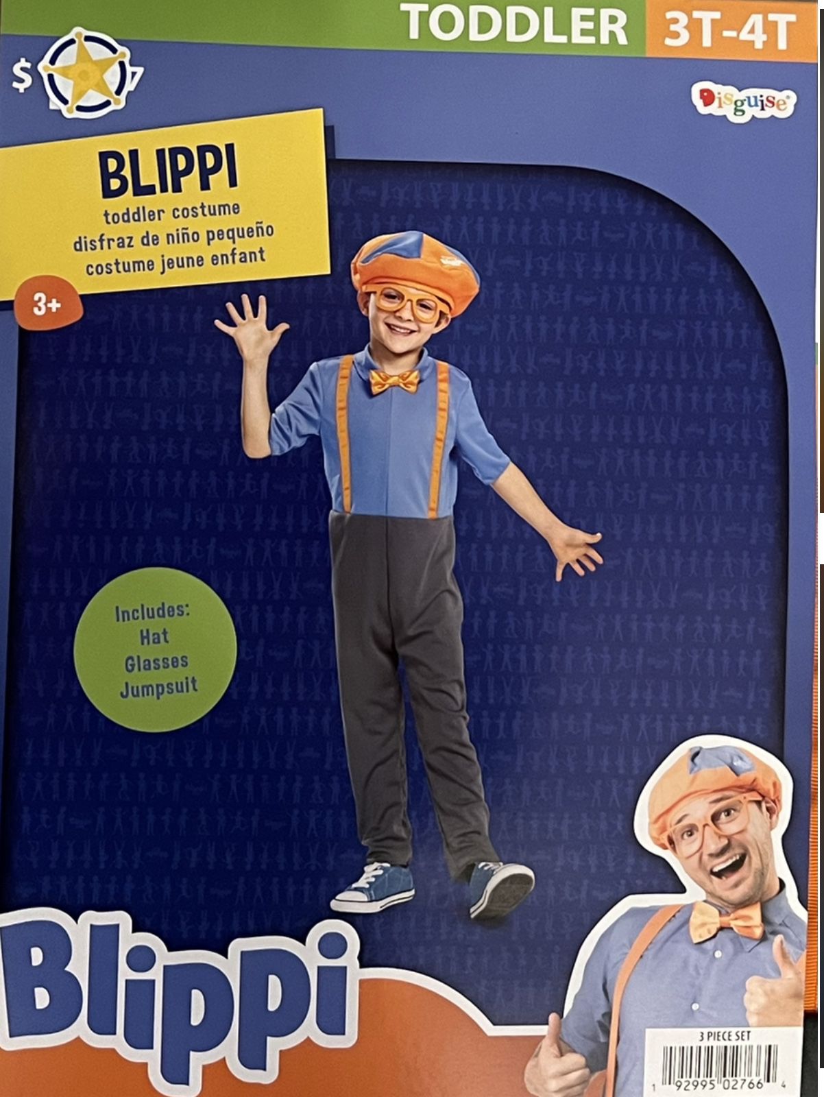 Toddlers M (3T-4T) Blippi Classic Costume 1ct - Litin's Party Value