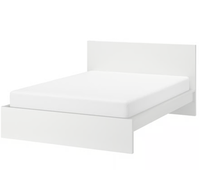 Malm, Ikea bed, White, Size full