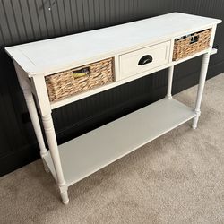 Farmhouse Console Table w/ Storage –$65 OBO