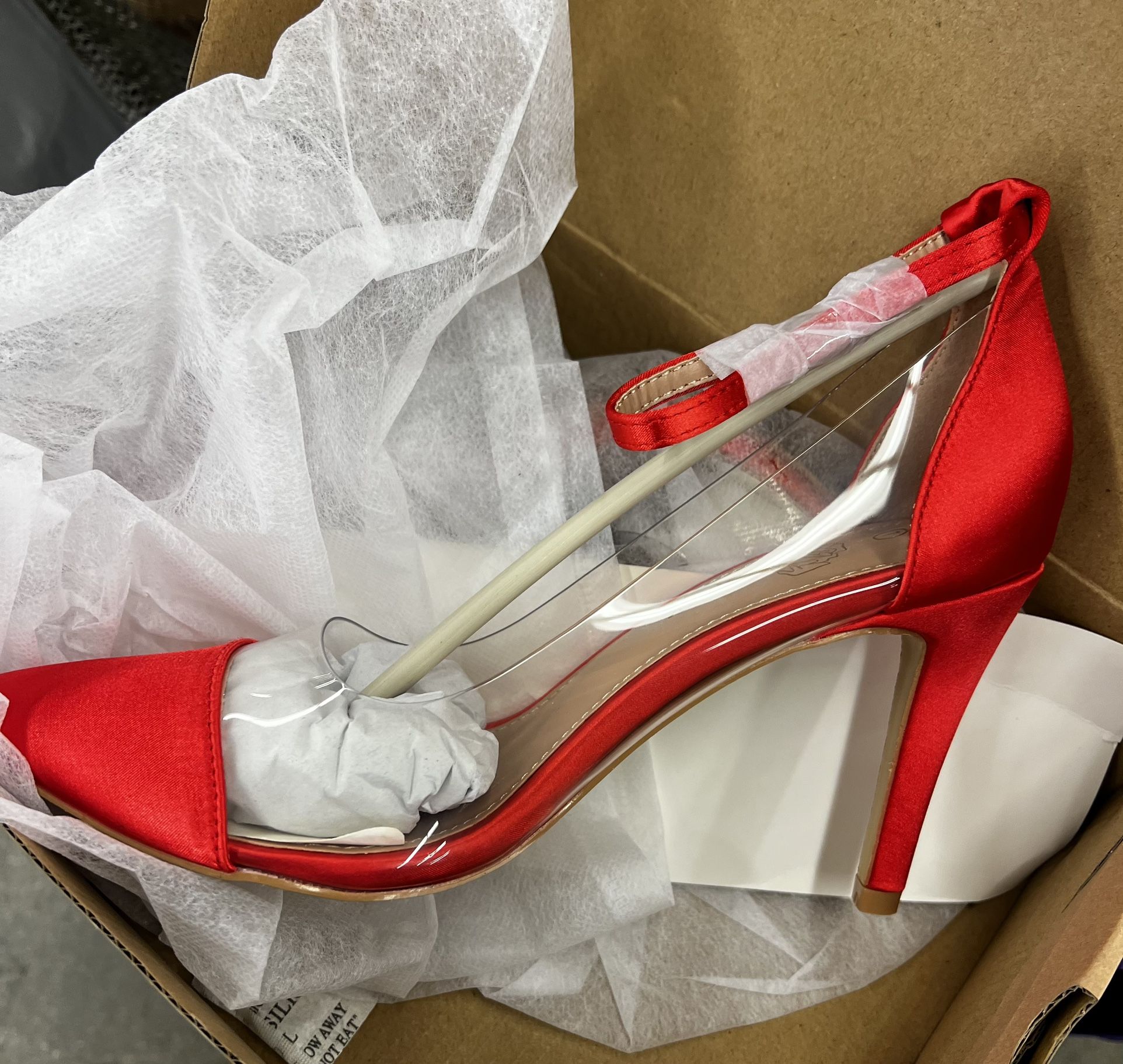 Red & Clear Heels 