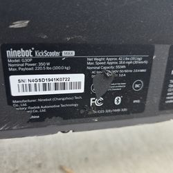 Ninebot 30GP electric scooter (practically new)
