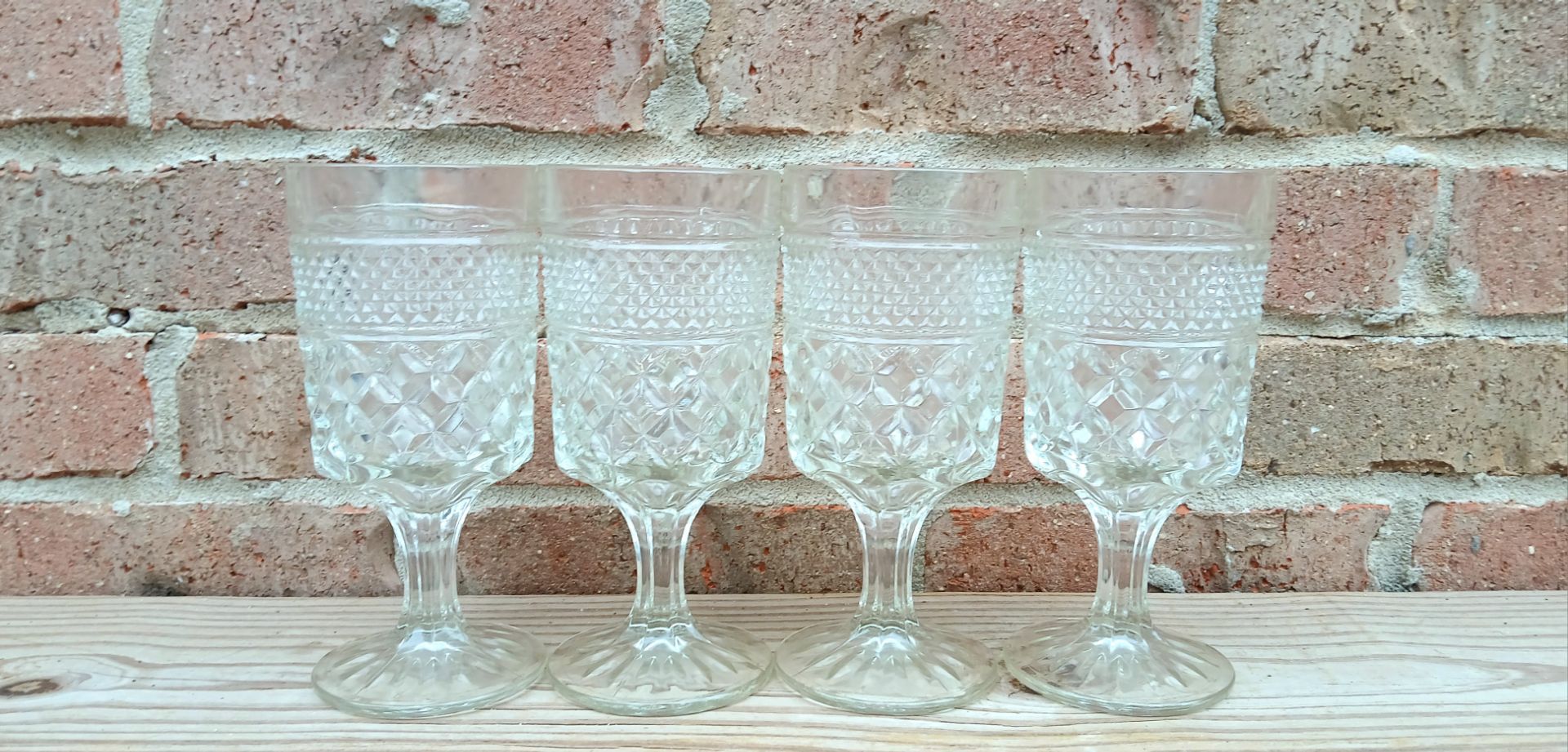 Vintage Anchor Hocking Wexford Water Goblets