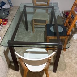 Glass Dining Table - 60”x36”