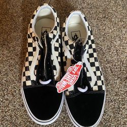 Vans Old Skool Skateboard Checkered Black White Shoes Brand New