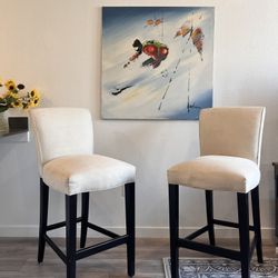 William Sonoma Fitzgerald Upholstered Counter & Bar Stool